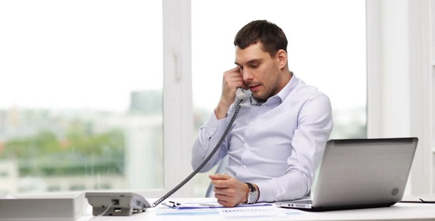 Man sorting out finance options for his business